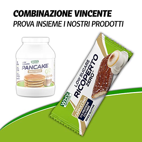 WHY NATURE LOW SUGAR PANCAKE PROTEICO - Pancake Proteici - Preparato Per Pancake Con Farina Di Fiocchi Di Avena - 800 gr