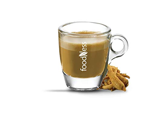 FoodNess -Capsule Caffè al ginseng classico compatibile con sistema Lavazza A Modo Mio senza glutine, lattosio e zuccheri aggiunti