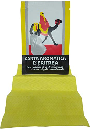 Casanova Carta d'Eritrea 180 Listelli biologici (3 Confezioni da 60) eliminano i cattivi odori, purificano gli ambienti, cartine da bruciare profumate