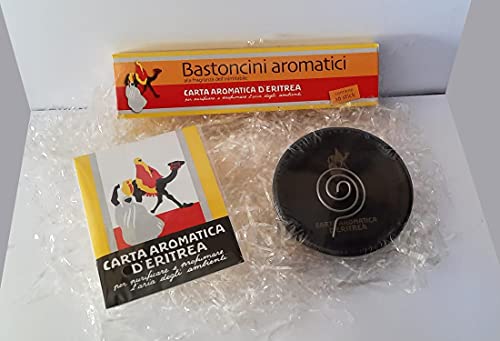 Casanova | Porta Incenso per Bastoncini | Piattino Bruciatore Essenze E Foglietti | Confezione Regalo | 24 Listelli + 1 Piattino + 16 Bastoncini