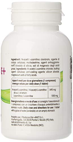 +Watt 14262 Acetyl L-Carnitine+ Integratore Alimentare, 75 compresse