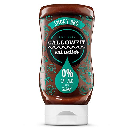 CALLOWFIT Smoky BBQ Salsa low carb, 0% contenuto di grassi e zuccheri aggiunti, salsa dietetica, affumicato, barbeque