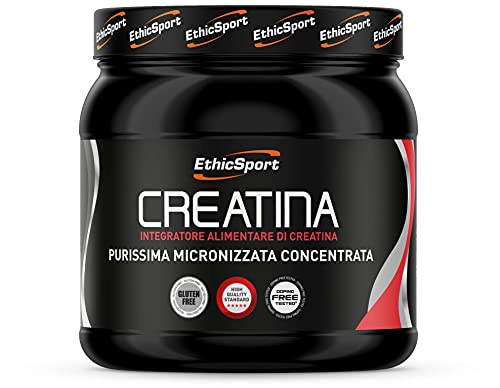 EthicSport - Creatina - Barattolo da 300 mg - Integratore alimentare per migliorare la prestazione e la reattività muscolare
