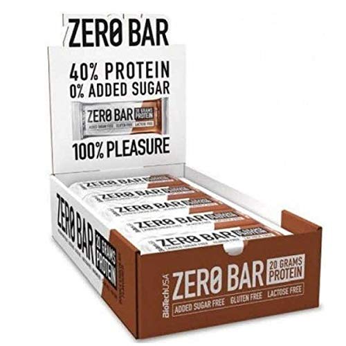 BioTech USA Zero Bar, Cioccilato Cocco - 20 Barette da 50 g con 22.5 g di Proteine