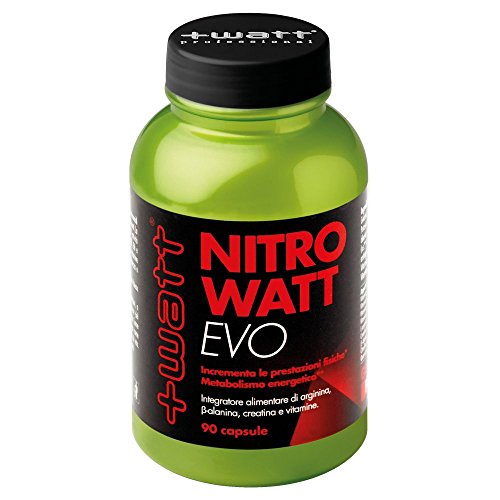 +Watt Nitrowatt EVO, Integratore Alimentare di arginina, 90 Capsule