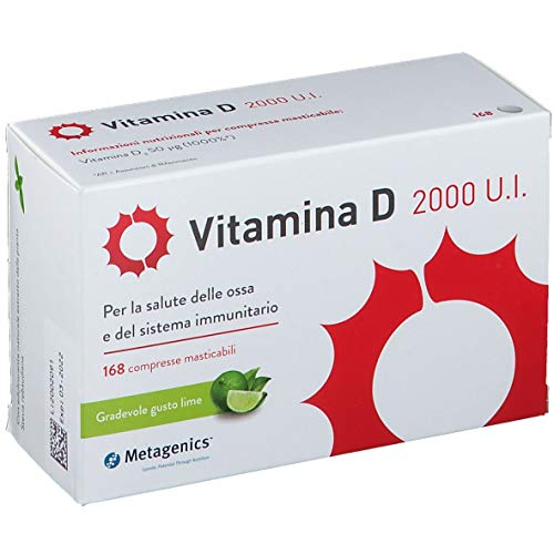Metagenics Vitamina D 2000 Ui 168 Compresse Masticabili - 50 Gr