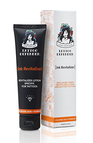 Tattoo Defender Ink Revitalizer, 100ml - Crema Specifica Per Il Mantenimento Dei Tatuaggi, Ravvia I Colori Ed Il Nero, Rende Il Tattoo Brillante E Ben Definito, Made In Italy