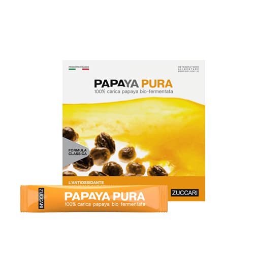 ZUCCARI - Papaya Pura 60 stick-pack da 3g - Formula Classica - Integratore Alimentare Orosolubile