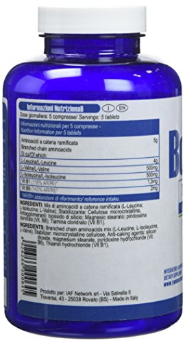 Yamamoto Nutrition Bcaa 8:1:1 integratore alimentare di aminoacidi a catena ramificata con vitamine B1 e B6