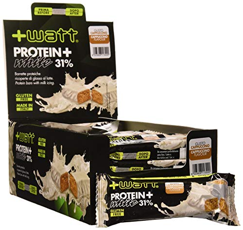 Watt Protein+ White Bar Box 24 Barrette Proteiche 40g Cappucino