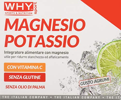 Why Sport Magnesio e Potassio - Integratore alimentare di Magnesio e Potassio - 30 Bustine