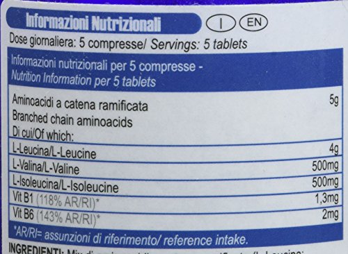 Yamamoto Nutrition Bcaa 8:1:1 integratore alimentare di aminoacidi a catena ramificata con vitamine B1 e B6