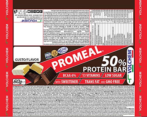 Volchem Promeal Protein 50% / Barretta Proteica / 20 x 60 g/Gusto Yogurt
